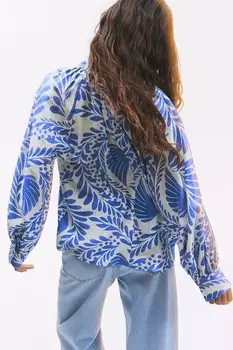 Блузка большого размера H&M, мультиколор