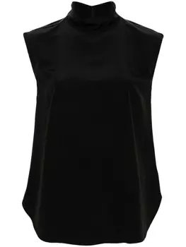 Блузка Brunello Cucinelli с деталями Monili, черный