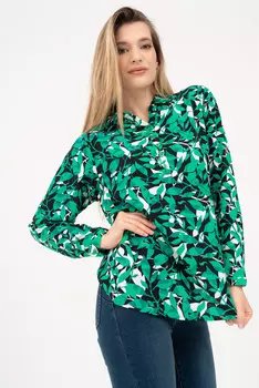 Блузка Budmil, зеленый/белый