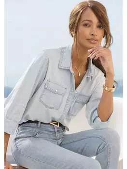 Блузка Buffalo, цвет light blue washed