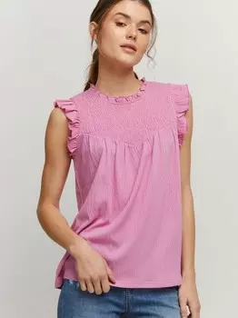 Блузка бюметт с рюшами B.Young, розовый