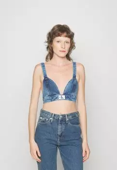 Блузка Calvin Klein Jeans БРАЛЕТТ, цвет denim medium