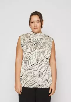 Блузка CARDOILA HIGH NECK ONLY Carmakoma, крем