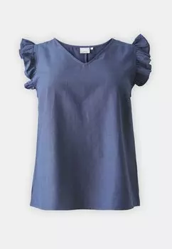 Блузка Carjupiter Life Frill Only, синий