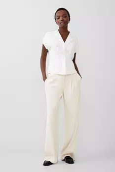 Блузка Carmen из крепа French Connection, белый