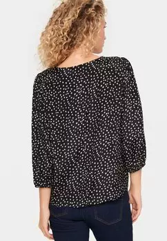 Блузка Carmen Saint Tropez, черный в горошек