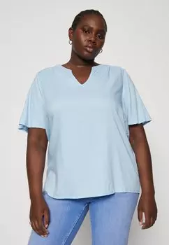 Блузка Carsidney Life V Neck Only, светло-синий