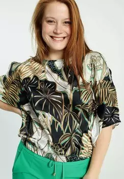 Блузка Cassis с коротким рукавом, зеленый