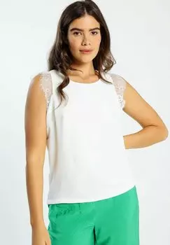 Блузка Cassis с кружевом, бежевый