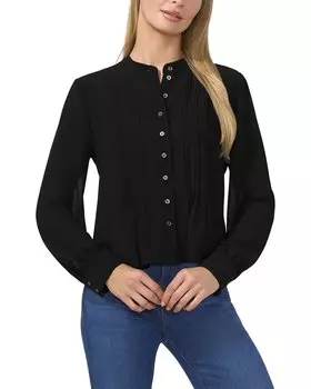 Блузка CeCe на пуговицах, черный