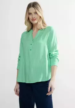 Блузка Cecil с длинными рукавами и вырезом под горло, зеленый