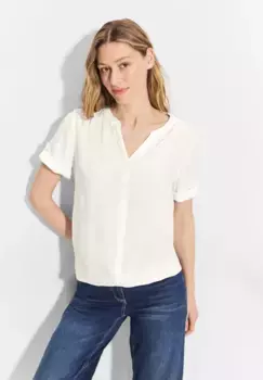 Блузка Cecil с короткими рукавами, белый
