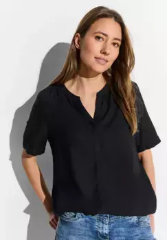 Блузка Cecil с короткими рукавами, черный