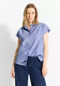 Блузка Cecil с короткими рукавами и планкой на пуговицах, цвет Blouse Blue