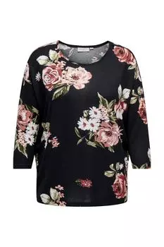 Блузка Черная Only Carmakoma, черный