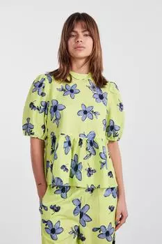 Блузка - Черный - Классический крой PIECES, черный