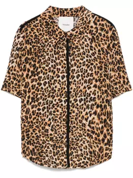 Блузка Clare Nanushka, коричневый