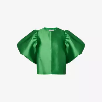 Блузка cleo с круглым вырезом и объемными рукавами Malina, зеленый