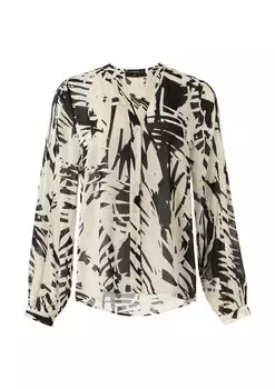 Блузка COMMA Blouse, цвет cream/black