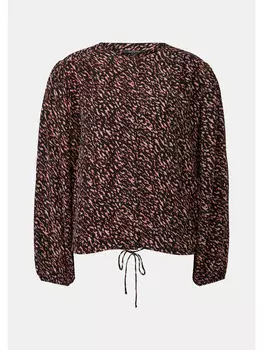 Блузка comma, цвет mehrfarbig-schwarz