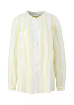 Блузка Comma, лимонный/белый
