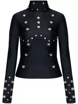 Блузка Coperni с люверсами, черный