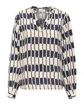 Блузка Cream, темно-синий/белый