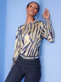 Блузка Creation L с длинными рукавами, бежевый