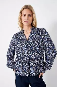 Блузка Crew Clothing Honor с цветочным принтом Crew Clothing Company, синий
