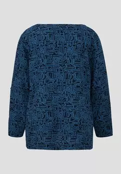 Блузка Crpe Triangle, темно-синяя