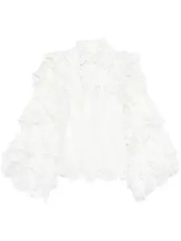 Блузка Crush Heart ZIMMERMANN, белый