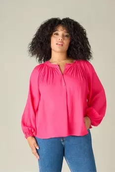 Блузка Curve из шамбре Live Unlimited, розовый