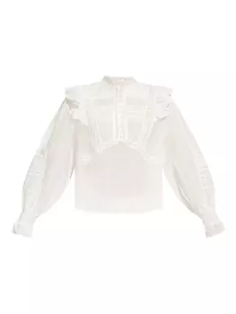 Блузка цвета вереска AllSaints, белый