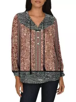 Блузка Daniel Rainn с принтом «мазок кистью», черный/розовый