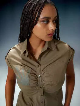 Блузка Debdale Heritage с короткими рукавами Bench., цвет covert green