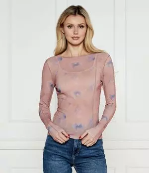 Блузка дефин Slim fit Hugo, оранжевый