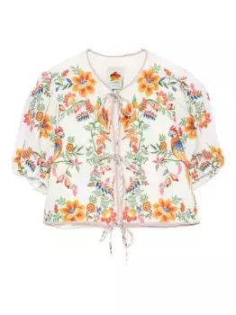 Блузка Delicate Forest Scarves FARM Rio, белый