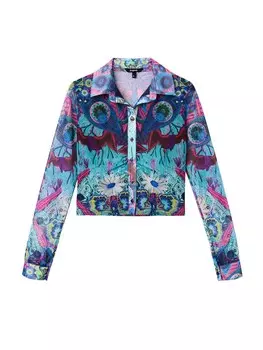 Блузка Desigual Lua Lacroix, горечавка