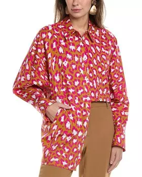 Блузка Diane von Furstenberg Caleb, коричневый