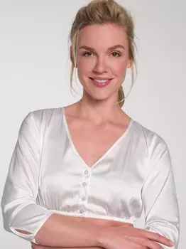 Блузка дирндль из тулии Spieth & Wenksy, белый