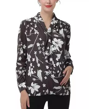 Блузка для беременных и кормящих матерей с завязкой на шее kimi + kai, черный