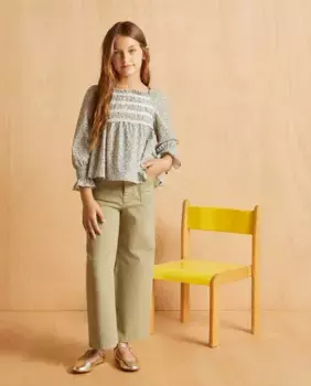 Блузка для девочки с длинными рукавами Coconut El Corte Ingls, зеленый