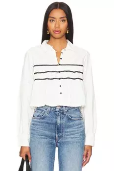Блузка для любителей кружева Free People, белый