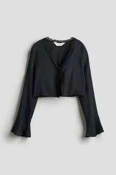Блузка для завязывания H&M, черный