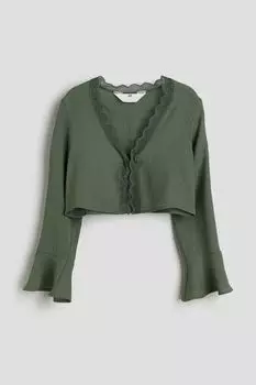 Блузка для завязывания H&M, хаки