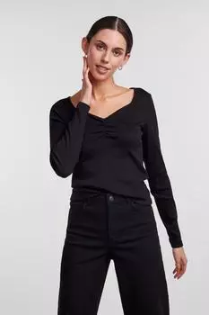 Блузка для женщин/девочек черная PIECES, черный