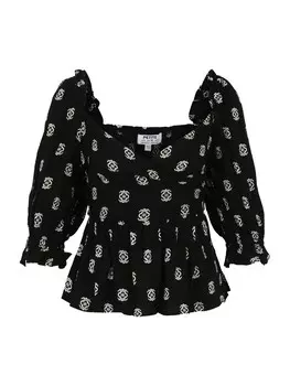 Блузка Dorothy Perkins Petite, черный