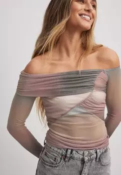 Блузка DRAPIERTES NA-KD, цвет ombre print