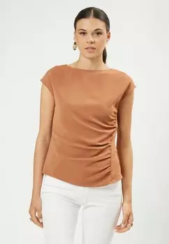 Блузка DRAPPED INFLUENCER, цвет camel