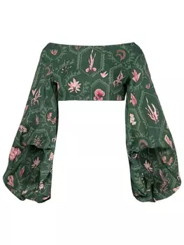 Блузка Duria Encaje Agua By Agua Bendita, зеленый